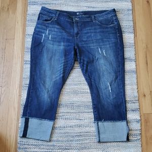 Kut from the Kloth Dark Wash Wide Cuff Jeans